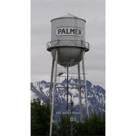 Palmer Town Alaska Water Tower 20x12 Oval Wall De By Jackzplace
