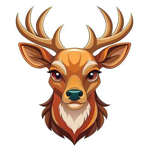 deer head with horns ,antlers white background 56825838 Vector Art at