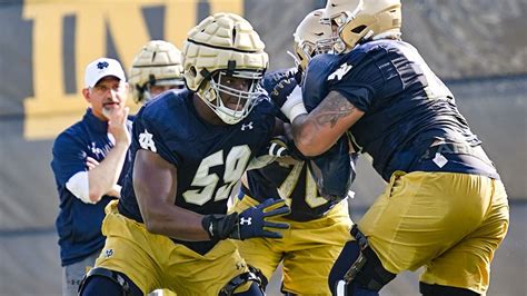 Notre Dame Practice Clips Notre Dame Offensive Line Drill Work July 31