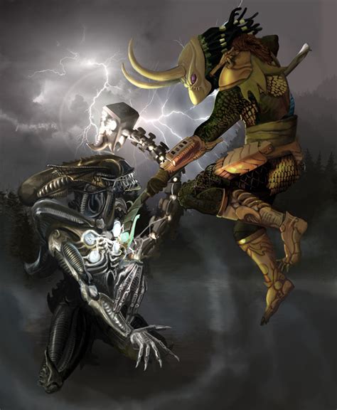 Loki As Predator Vs Thor Alien By Nikrstic On Deviantart