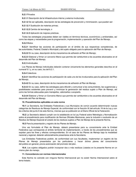Nom 161 Semarnat 2011 7
