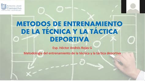 MÉTODOS DE ENTRENAMIENTO DE LA TÉCNICA Y LA TÁCTICA DEPORTIVA YouTube