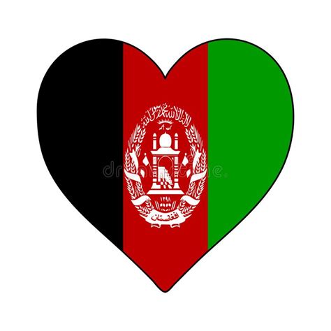 Afghanistan Heart Shape Flag Love Afghanistan Visit Afghanistan