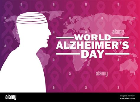 Ilustración Vectorial Del Día Mundial Del Alzheimer Observado El 21 De Septiembre Conveniente