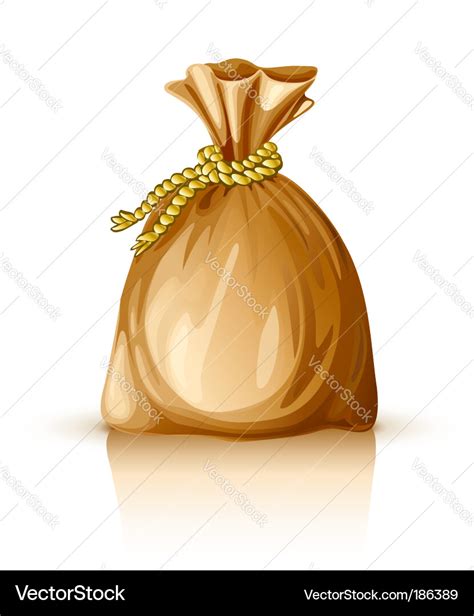 Full Sack Tied By Rope Royalty Free Vector Image