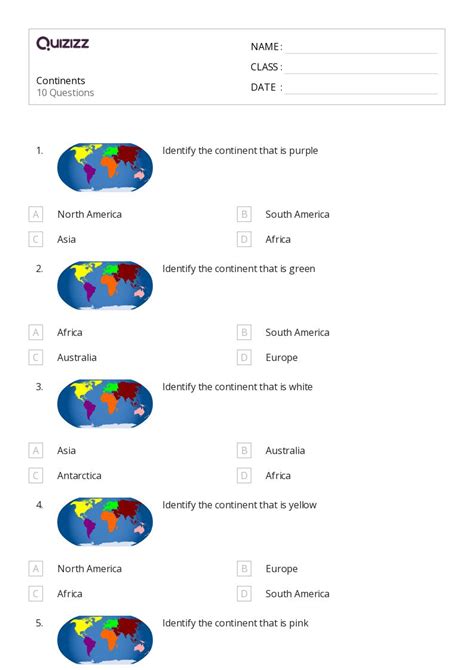 Seven Continents Printable — Hopscotch Worksheets Library