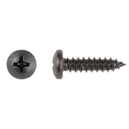 Zoro Select Sheet Metal Screw X In Black Phosphate Steel