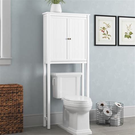 Andover Mills™ Belz 27 Wide 65 Height Traditional Style Over The Toilet Organizer With A Hutch