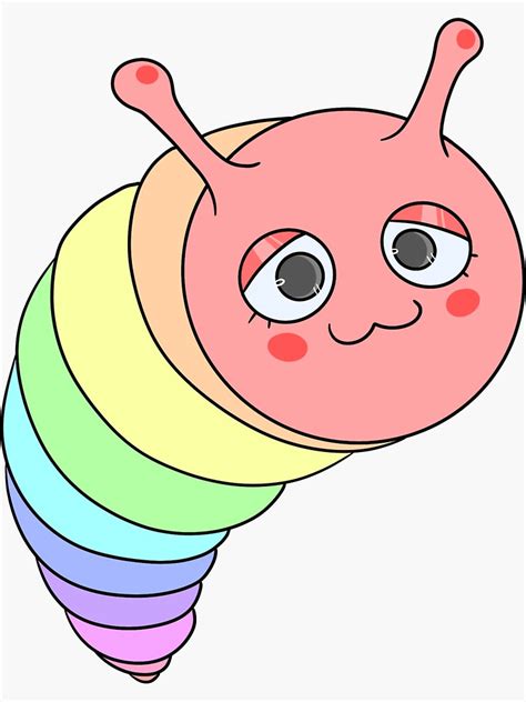 "rainbow slug" Sticker for Sale by scrunkius | Redbubble