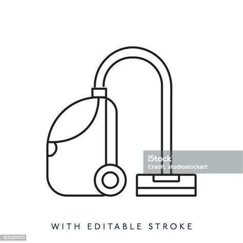 진공 청소기 라인 아이콘 편집 가능한 스트로크 가사 집안일에 대한 스톡 벡터 아트 및 기타 이미지 가사 집안일 가정 생활