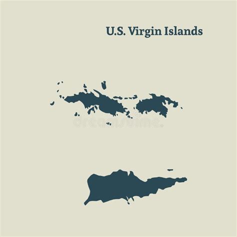 Outline Map Of Virgin Island Illustration Stock Illustration