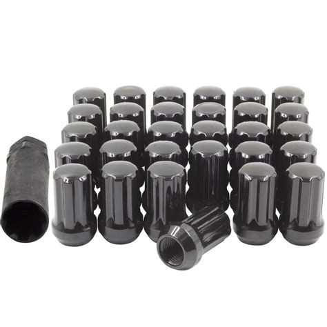 Wheel Accessories Parts 24 Pcs M14x15 14x15 Thread Short Truck 150 Long Lug Nuts Black 7