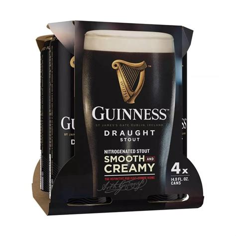 Guinness Draught Stout Beer 4-Pack – ForWhiskeyLovers.com