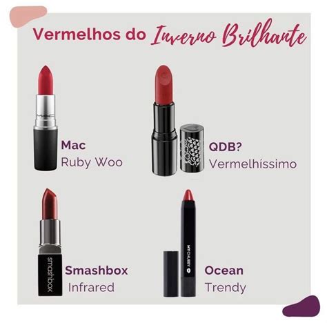 Maquiagem Inverno Brilhante Batom Inverno Guia De Maquiagem Batons