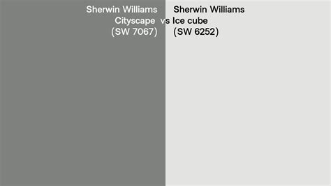 Sherwin Williams Cityscape Vs Ice Cube Side By Side Comparison