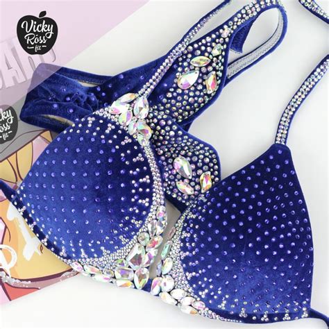 Bikini Competition Suit Npc Ocb Wbff Purple Blue Ombre Fitness Bikini