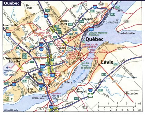 Detailed Maps Cities Of Montreal Quebec Saguenay Trois Rivieres Atlas