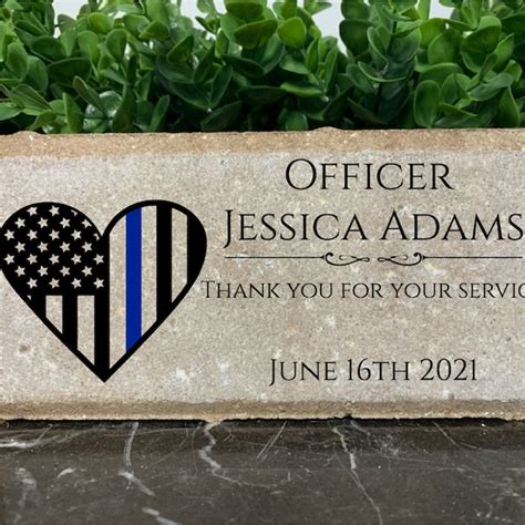 Police Officer Memorial Plaque Etsy