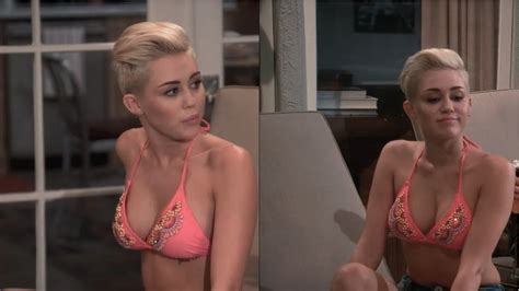Naked Miley Cyrus In Two And A Half Men
