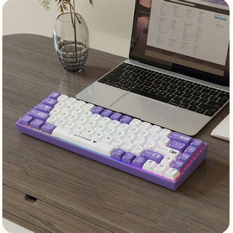 AJAZZ AK Wired Mechanical Keyboard Mute Feeling Mixed Color Lighting All Keys Hot Swappable
