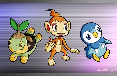 Sinnoh Starters By Sodadog On Deviantart