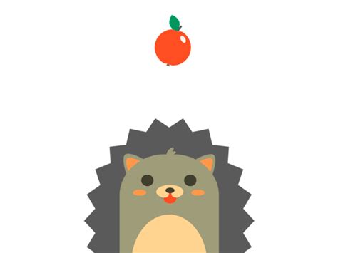 Funny hedgehog by Eugenia Pimenova on Dribbble