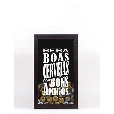 Quadro Porta Tampinhas Pequeno Beba Boas Cervejas Nico Camicado