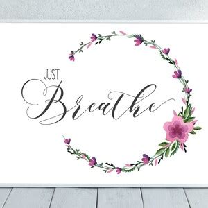 Just Breathe Art Just Breathe Watercolor Breathe Breathe - Etsy