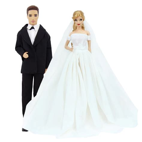 NWT Barbie Fashion Wedding Dress and Ken Tuxedo/ Bundle of 2 Barbie