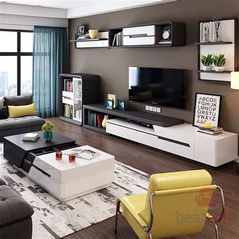145 mẫu kệ tivi đẹp kệ ti vi treo tường HOT nhất 98 Living room tv unit designs Modern