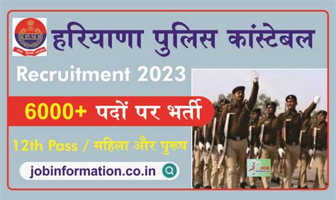 Haryana Police Constable Recruitment Online Apply Salary Age