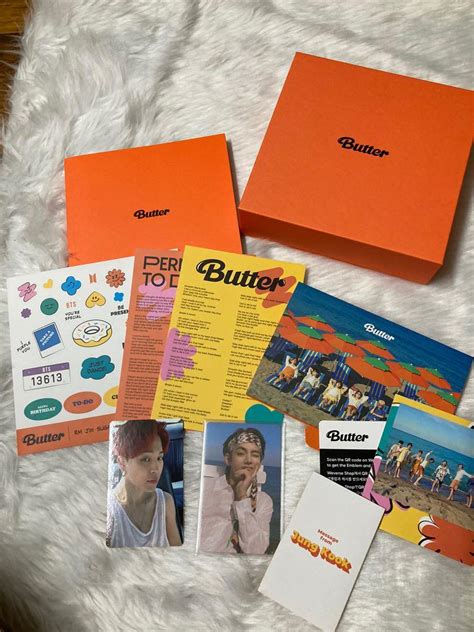 Bts Butter Album Peaches Version Jungkook Jimin V Photocards Hobbies