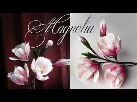 Магнолия из бумаги / Magnolia from paper - YouTube | Paper flower video ...