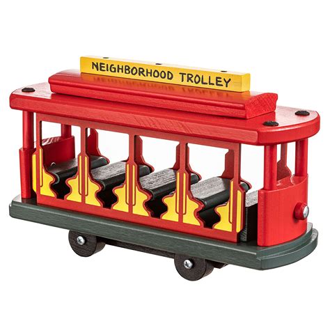 Holgate Toys Mister Rogers’ Neighborhood Red Trolley Set, 5 Pieces ...