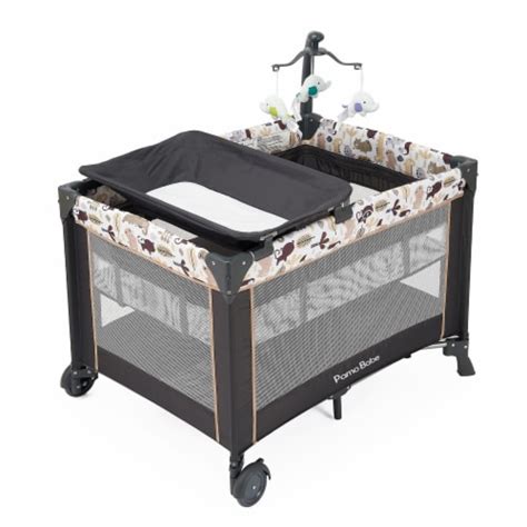 Pamo Babe Bassinet Nursery Center Play Yard Crib With Changing Table Khaki Piece Fred Meyer