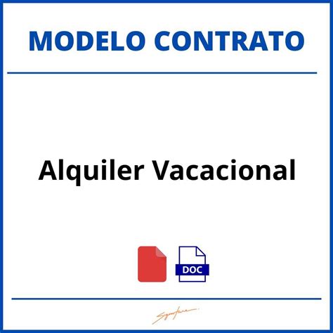 Como Hacer Un Contrato De Alquiler Vacacional Modelo