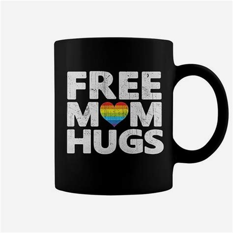 Free Mom Hugs Free Mom Hugs Rainbow Gay Pride Coffee Mug Seseable