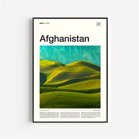 Afghanistan Print Afghanistan Poster Afghanistan Wall Art