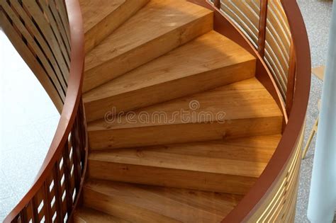 Beautiful Wooden Spiral Staircase Inside the Building Stock Photo - Image of indoor, ascend ...