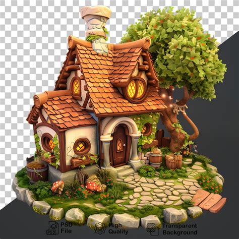 multfilmnyy dom na prozrachnom fone  home png premium ai
