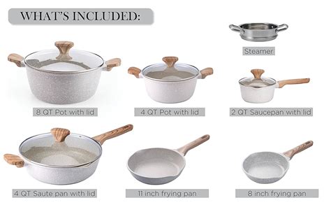 Amazon Country Kitchen Nonstick Induction Cookware Sets Piece