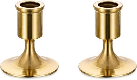 Muzisst Candle Holder Gold Candlestick Holders Set Of 6 Taper Candle Holders