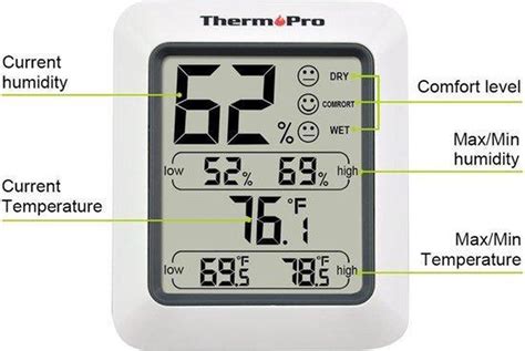 Thermo Pro Tp Digitale Thermometer Voor Binnen Met