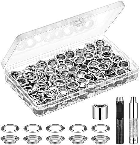 Vastar Grommet Tool Kit 100 Sets 1 2 Inch Grommets Eyelets Kit With