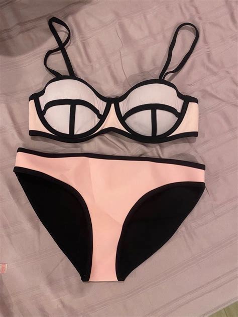 Triangl Inspired Pink Bikini Set On Carousell