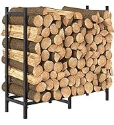 Amazon Liantral Firewood Rack Outdoor With Cover Ft Fire Wood