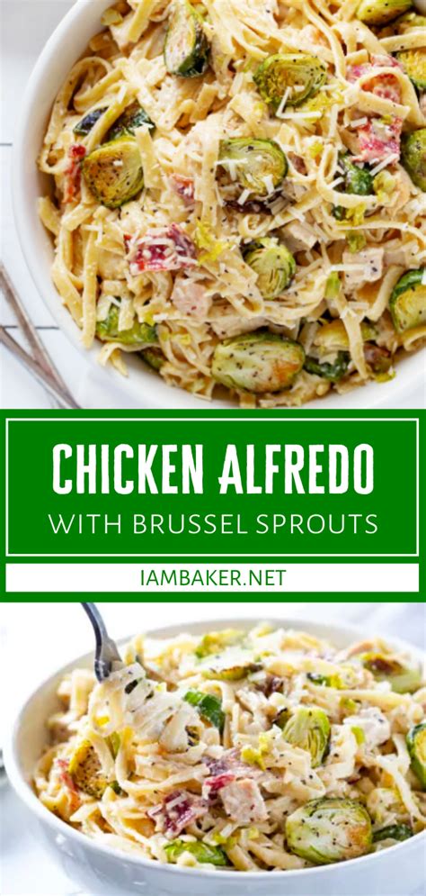 Chicken Alfredo With Brussel Sprouts