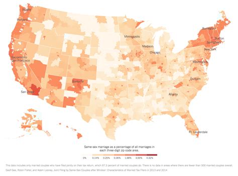 Same Sex Marriage As A Percentage Of All Marriages Maps On The Web