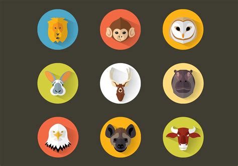 Flat Animal Icon Pack Vector 81411 Vector Art at Vecteezy