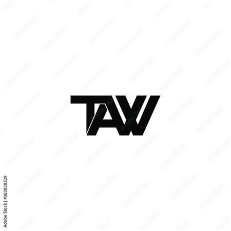 taw letter original monogram logo design stock vector adobe stock
